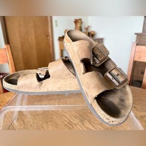 Birkenstock, Arizona oiled leather tan tobacco brown size 9 US/40 EU